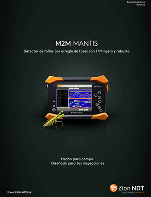 M2M MantisTM is a robust and lightweight flaw detector offering UT, PAUT, TOFD, and TFM through the streamlined user interface called CaptureTM. Based on a 16:64PR architecture with three different models, Mantis addresses both general and advanced applications without compromising productivity.